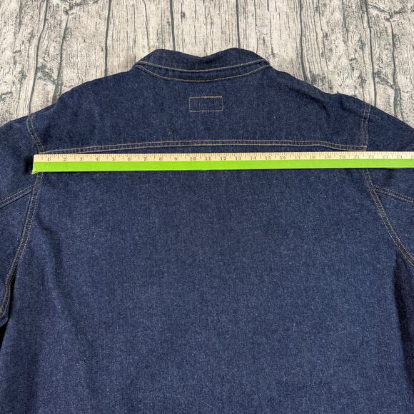 Vintage Ralph Lauren Polo Jeans Co. Blue Denim Trucker Jacket 4XL - Picture 13 of 13